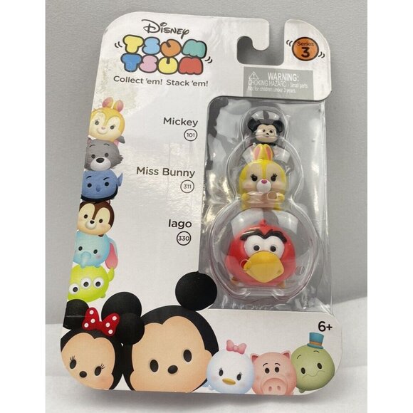 Disney tsum tsum 3 Figure Pack Series 3 Mickey Miss Bunny Lago - Picture 2 of 6
